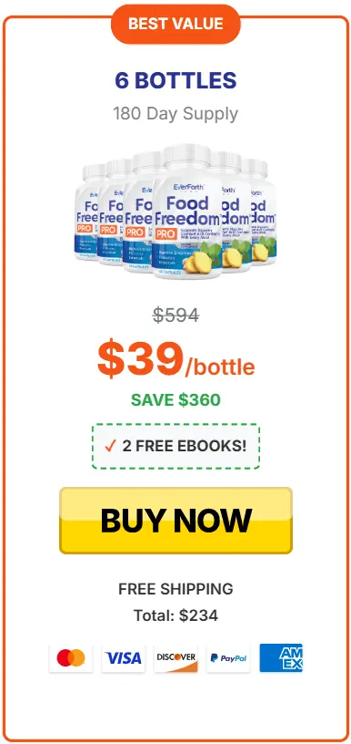 Food Freedom Pro 6 bottle price 