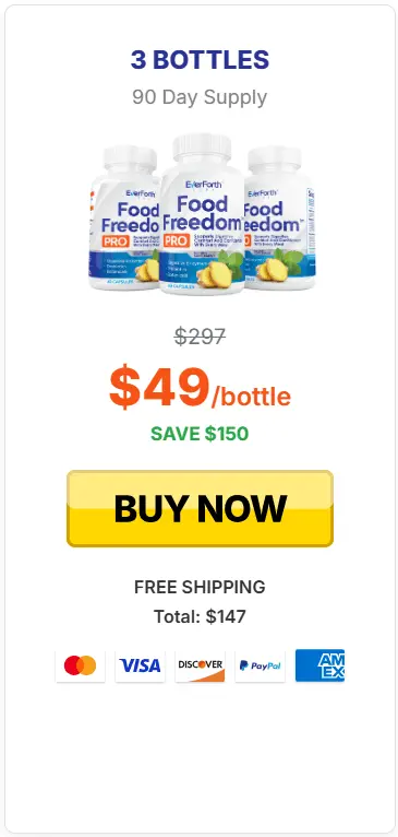 Food Freedom Pro 3 bottle price